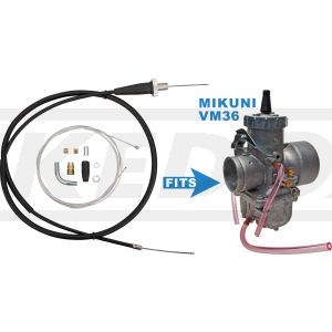 Kit de confection de câble d'accélérateur sur mesure, coude de 100° avec vis de réglage, embouts, 2 cables int.