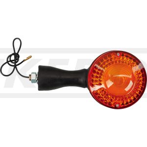 Replika-Blinker hinten, Gewindelänge 13mm, Blinkerglas außen klar/innen matt, inkl. 12V/21W Leuchtmittel BA15S (für 6V siehe Art. 41003), e-geprüft