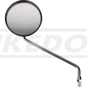 Mirror LH, black, diameter approx. 105mm, mirror arm approx. 145mm (OEM)