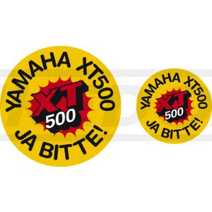 Eintopfkraft-Aufkleber »XT500 JA BITTE«, Durchmesser 50mm oder 80mm, 1 Stück