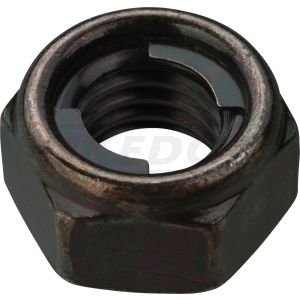 Nut M8, AF12, black galvanised, self-locking (metal lock)