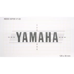 Schablone 12,5x3cm 'YAMAHA'-Schritzug, 1 Stück (selbstklebend)