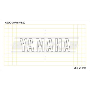 Stencil 95x24mm 'YAMAHA' lettering, 1 piece
