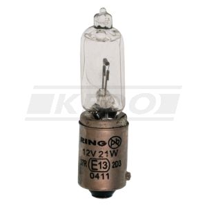 Ersatzlampe Halogen BAY9S 21W/12V, 1 Stück (auch mit 6V zu betreiben)