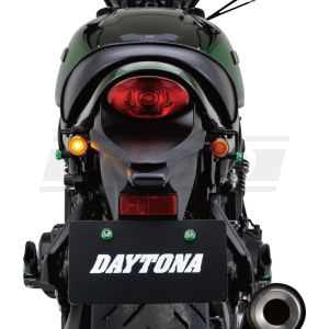 Daytona LED-Indicator D-Light SOL, metal housing dim. approx. LxWxH 47x25x30mm, orange glass, e-approved, M8 thread, 1 pair, 12V