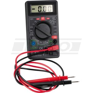 Digital-Multimeter, Prüfspitzen mit 63cm Kabel, LCD-Anzeige, Überlastschutz, Polaritätsanzeige, Diodentester, LOW-BAT-Anzeige