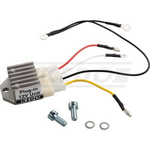 KEDO PlugIn 12V Regler + Gleichrichter, zur einfachen Umrüstung von 6V auf 12V, keine Änderung am Kabelbaum, ersetzt orig. Gleichrichter+Spannungsregler