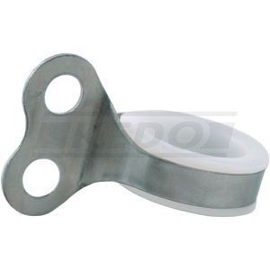 Bremszughalter Gabelbrücke oben, 2-Loch-Befestigung für M8-Bolzen, 19mm Lochabstand Mitte-Mitte, Set besteht aus Halter und Nylon-Ring