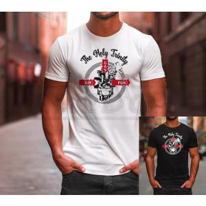 T-Shirt »The Holy Trinity« , Farbe weiß oder schwarz, Größe M - XXL, Regular Fit, 100% Baumwolle