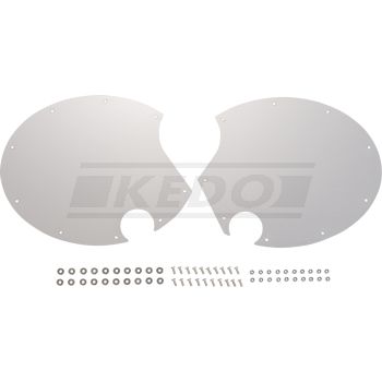 Aluminium-Seitendeckel-Cover, eloxierte Oberfläche, 1 Paar, ersetzt den Seitendeckel-Aufkleber, Schraubmontage (je 9-fach geschraubt)