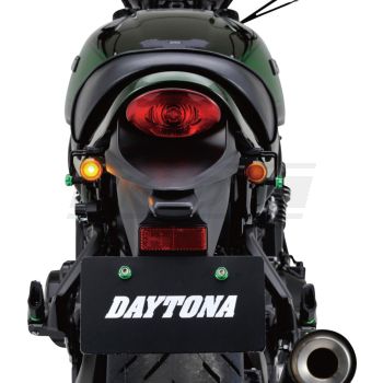 Daytona LED-Indicator D-Light SOL, metal housing dim. approx. LxWxH 47x25x30mm, orange glass, e-approved, M8 thread, 1 pair, 12V