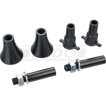 Mini-Blinker-Adapter für originale M10- Blinkeraufnahme, passend für Blinker mit M8 Bolzen, Aussengewinde M10x1.25, Aluminium schwarz eloxiert, 1 Paar