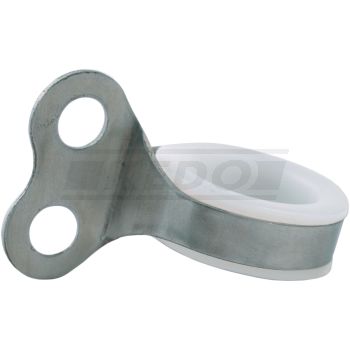 Bremszughalter Gabelbrücke oben, 2-Loch-Befestigung für M8-Bolzen, 19mm Lochabstand Mitte-Mitte, Set besteht aus Halter und Nylon-Ring