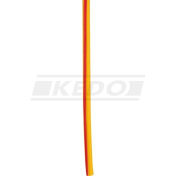 KABEL, 1 Meter 0.75qmm gelb-rot (gelbes Kabel mit rotem Strich)
