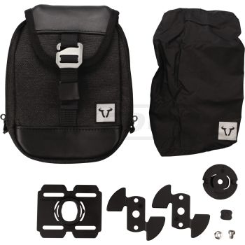 LegendGear Zusatztasche 1.5L, Black Edition, inkl. T-Lock Haltesystem, wasserdichter Überzug, Abm. ca. 19x14x5cm